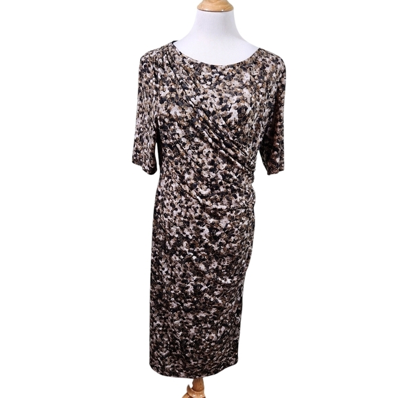 Connected Elegant Patterned Dress, Sz 14 - Picture 1 of 9